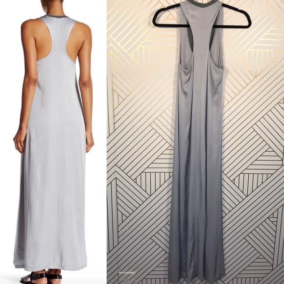 James Perse Racerback Ringer Maxi Dress Heather - Picture 2 of 8